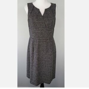 White House Black Market Gray Tweed Dress